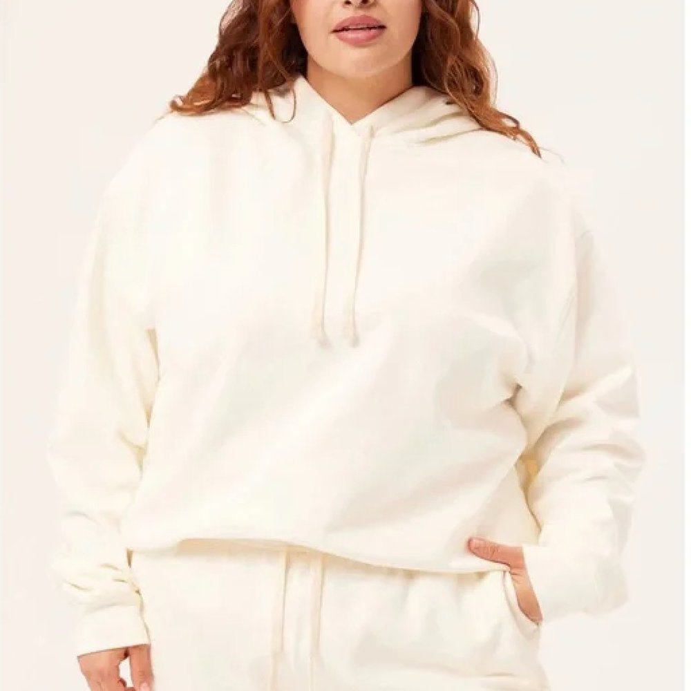 Girlfriend Collective Classic Hoodie in Ecru (XXS)
